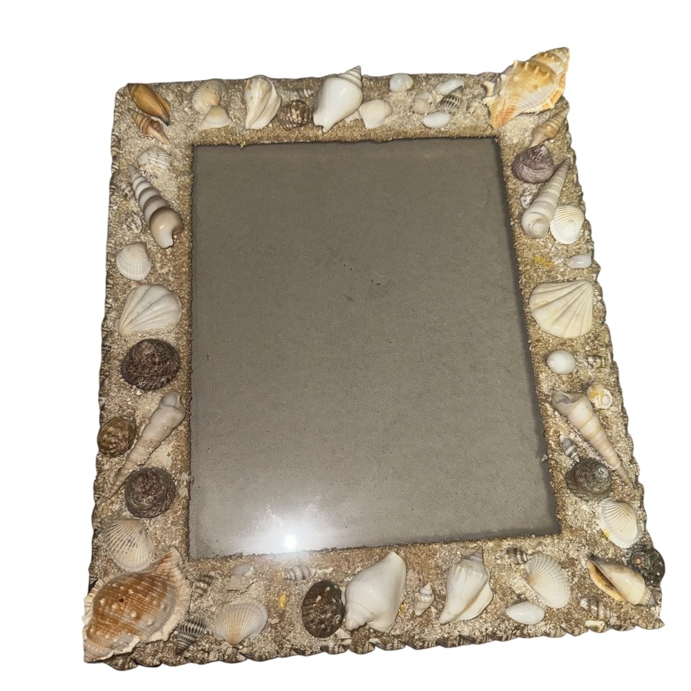 Seashell Picture Frame Beach Coastal Nautical Photo Decor Cottagecore